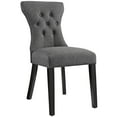 thumbnail image 3 of Modway Silhouette 19.5" Modern Fabric Dining Side Chair in Gray, 3 of 5