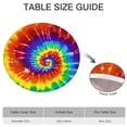 thumbnail image 6 of Colorful Tie Dye Pattern Round Fitted Tablecloth with Elastic Edge,Dining Table Cover Waterproof,Outdoor Round Tablecloth for Camping,Dining,Indoor and Outdoor, 6 of 7