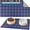 Indigo Blue, variant on Drymate Pet Bowl Placemat, Dog & Cat Food Feeding Mat - Absorbent Fabric, Waterproof Backing, Slip-Resistant - Machine Washable/Durable (16” x 28”) (Indigo)