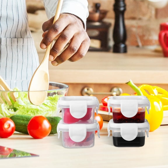DEEPCRAFF Fresh-Keeping Box PP White Fruit and Veggie Storage Containers for Fridge 4Pcs