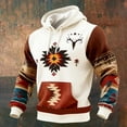 thumbnail image 2 of Western Aztec Long Sleeve Casual Hoodie with Front Pocket for Everyday Wear Anime Hoodie Men's Hooded Sweatshirt Pullover Hoodie, 2 of 4