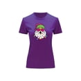 thumbnail image 2 of Playera Blusa Con Estampado De Santa Arbolito De Navidad Ropa Para Mujer Color Morado Talla Grande Marca Emil SaEs, 2 of 4