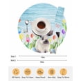 thumbnail image 6 of 15 Inch Round Placemats Set of 4, Spring Easter Non Slip Heat Insulation PP Table Mats, Blue Botanical Tulip Rabbit Butterfly Washable Place Mats for Kitchen Dining Party Table Decor, 6 of 7