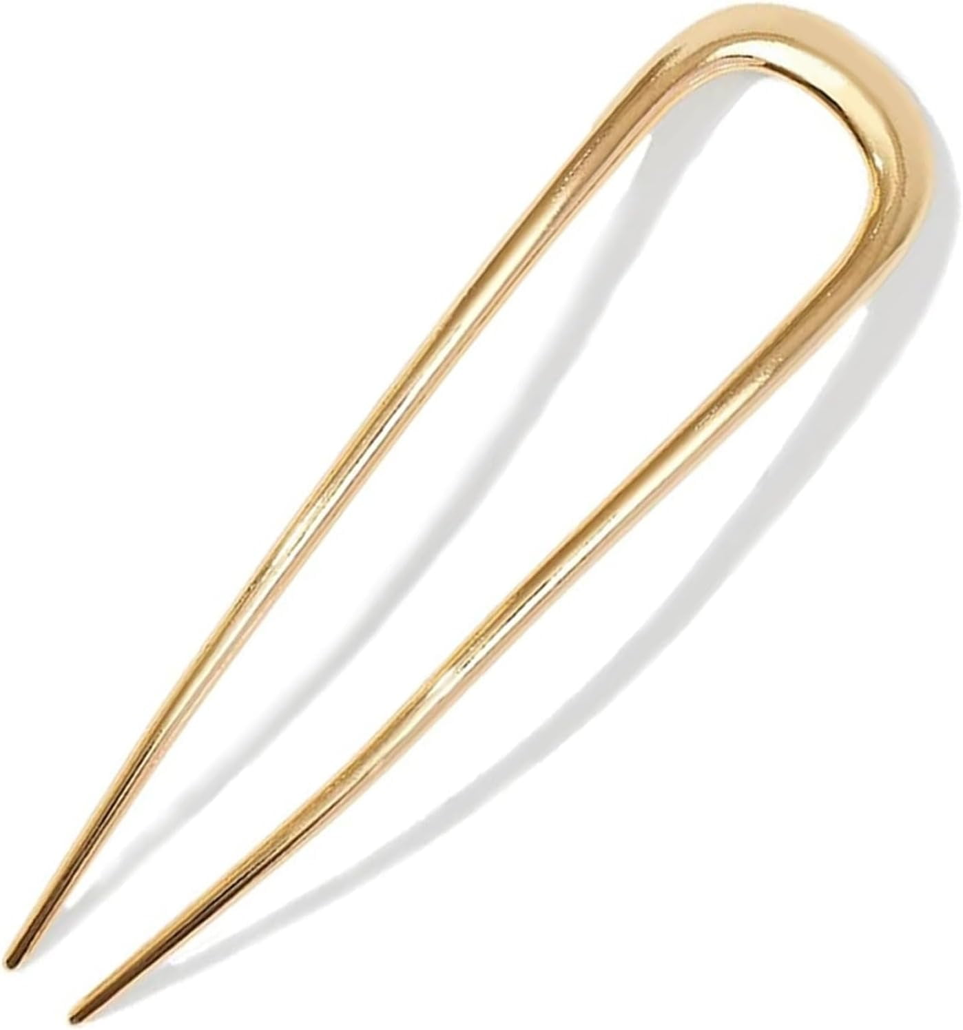 Vintage Metall U-Haarnadeln Set (6 Stück) - Gold & Silber, 10,7 Cm, Für French Twist & Chignon Frisuren