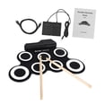 thumbnail image 1 of Juego de Batería Enrollable CUTICAT Electrónica Portátil Silicona Negro, 1 of 8