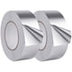 thumbnail image 1 of Cinta para sellar y reparar conductos, cinta de aluminio con adhesivo aislante, cinta resistente para sistemas HVAC de conductos de secadora, uso flexible, color plateado (2 rollos), 1 of 5