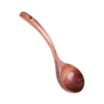 thumbnail image 1 of Wooden Soup Ladle Curved Handle Serving Scoop Kitchen Utensil Tableware for Home Restaurant, 1 of 6