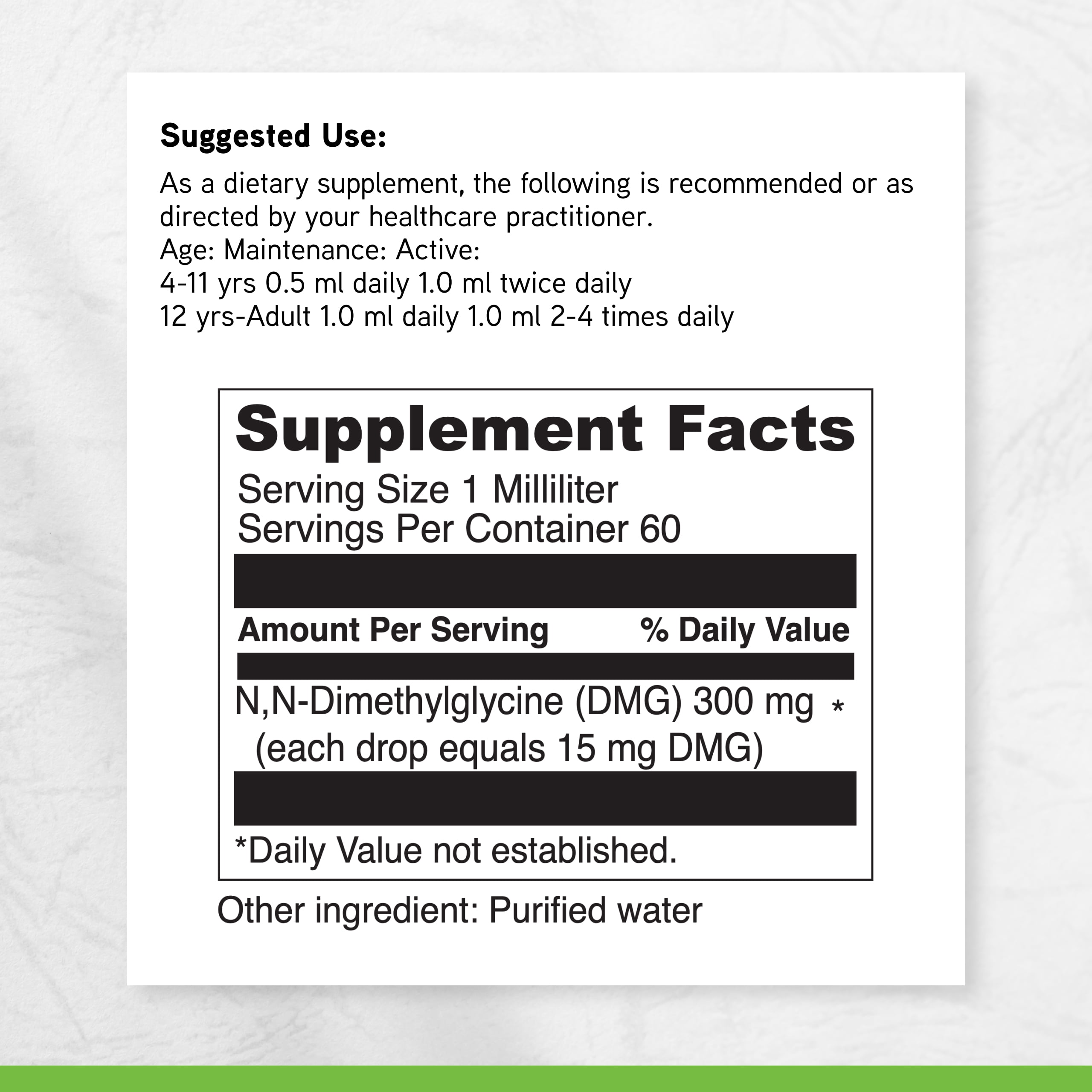 DaVinci Labs Gluconic DMG Liquid 300 mg - Support Immune System Function* - 60 Servings - 60 ml