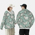thumbnail image 6 of Balery Hand Drawn Chickens Men's Women's UPF 50+ Sun Protection Lightweight Hoodie Performance Long Sleeve Shirt for Fishing Running-Small, 6 of 9