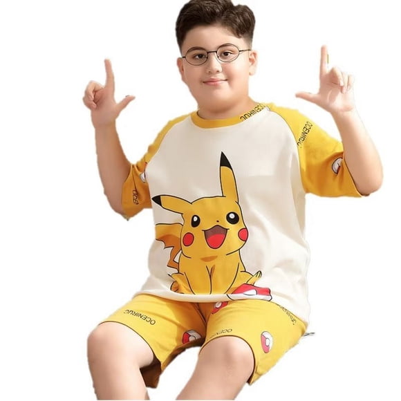 Conjunto de Pijamas para Niños - Amarillo para Usar en Casa