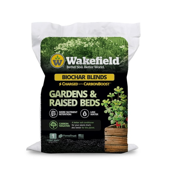 Biochar Soil Conditioner for Gardens & Raised Beds with CarbonBoost™ - Wakefield BioChar - 1 cu ft