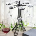 thumbnail image 4 of Estante para copas de vino Gloria con 6 ganchos colgante Negro, 4 of 9