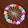 thumbnail image 4 of pitrice 30pcs Heart Shape Cake Toppers Insert Cards with Toothpick Cupcake Decorations - Mixed Light Color, 4 of 9