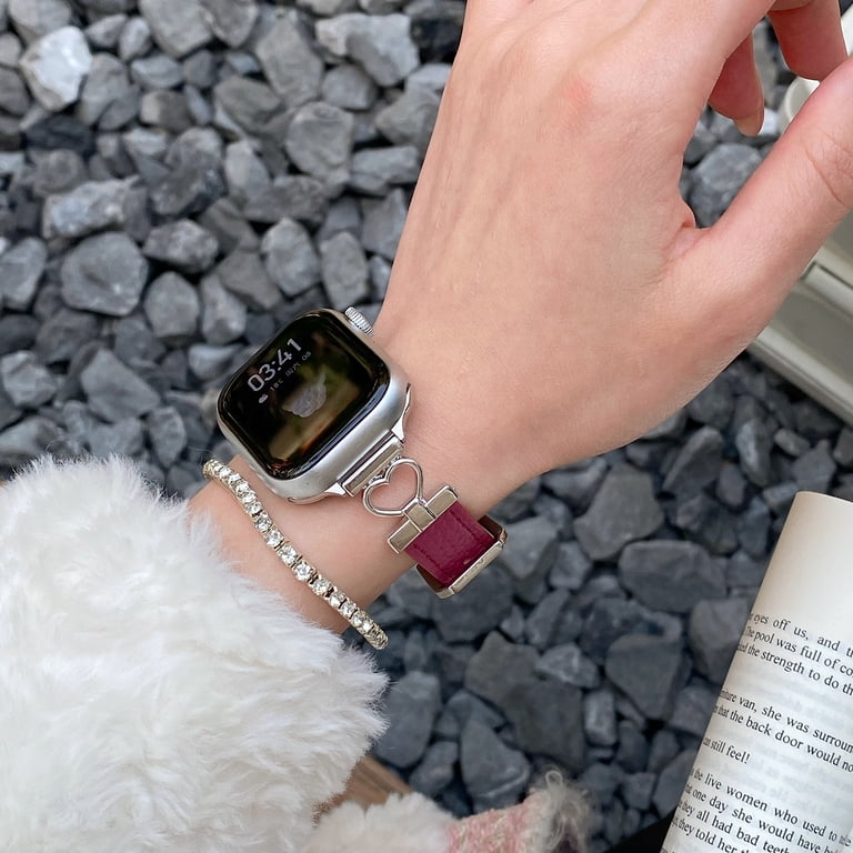 Leather Band Compatible for Apple Watch Bands Women 38/40/41  display picture 1