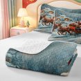 thumbnail image 4 of Manfei Festive Christmas Tree Quilt Full,Xmas Holiday Season Full Bedspread Sets,3 Pieces,1 Coverlet and 2 Pillowcases, 4 of 7