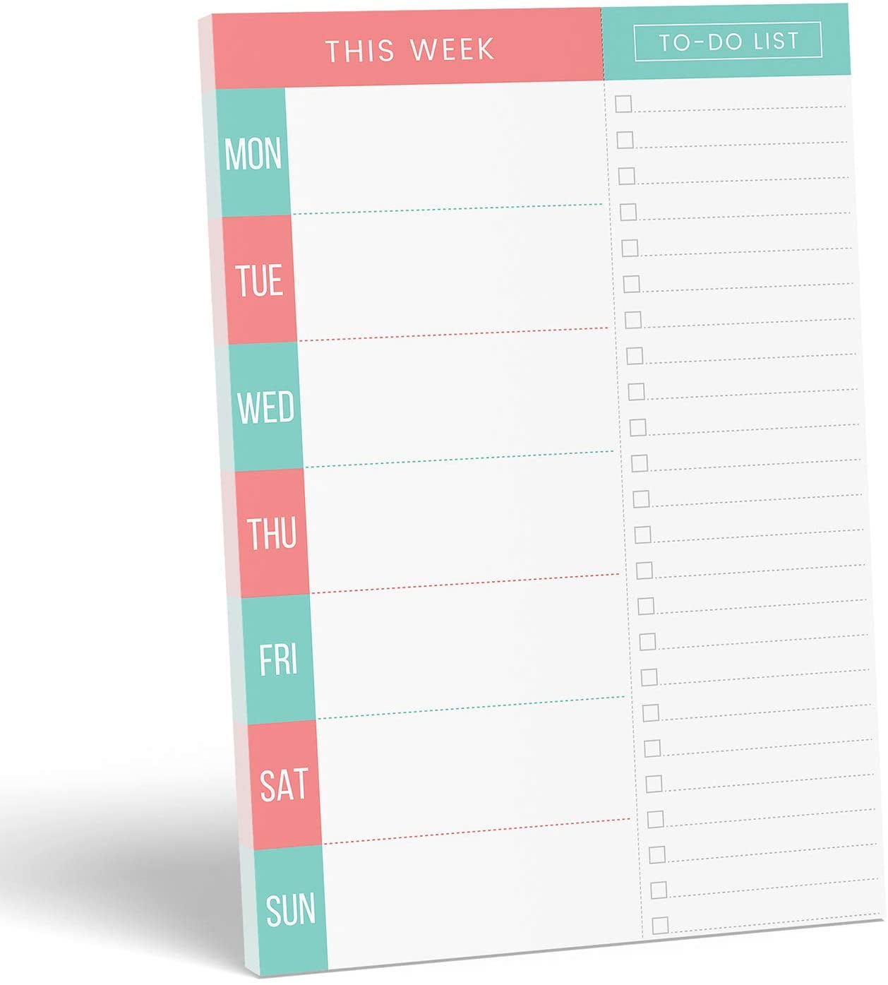 Daily Planner by Sweetzer & Orange - Undated 2020 Planner Plus to Do List – Teal/Orange Magnetic Weekly Planner and Day Planner Notepad - Organizer Planners for College Student, Office or Home