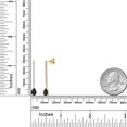 thumbnail image 6 of Gem Stone King 14K Yellow Gold Black Onyx and Lab Grown Diamond Dangle Earrings for Women | 1.12 Cttw | Gemstone December Birthstone | Pear Shape 6X4MM, 6 of 6