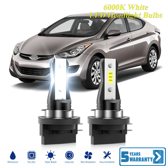Compatible with Hyundai Elantra 2007-2012 – H11B LED High Beam Combo Bulbs (Pack of 2) , 6000K White Super Bright, Plug and Play