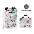 thumbnail image 2 of Yayeee Freestanding Laundry Hamper with Handle Collapsible Large Storage Basket for Clothes, Cartoon Blue Houses, 2 of 7