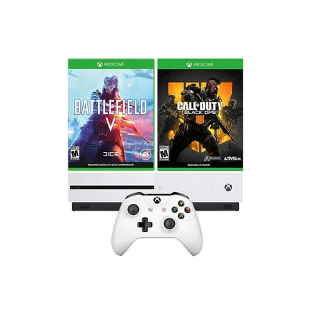 Microsoft Xbox One S Call of Duty BO4 and Battlefield V Royale Bundle: Battlefield V, Call of Duty Black Ops 4, 1TB Xbox One S Gaming (Best Xbox One Console Bundle Deals)