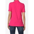 thumbnail image 2 of TheMogan T-Shirt à Manches Courtes Col Montant pour Femmes en Coton Extensible Ajusté, 2 of 7