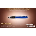 thumbnail image 2 of 10 Gripper Stylus Pens with LED Light Pack - Twist mechanism, Black Ink - Blue, 2 of 5