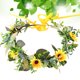 thumbnail image 4 of 1 pieza de corona de arte floral con estilo aro para la cabeza, accesorio para el cabello para tomar fotos, para niñas, mujeres, novias, 4 of 5