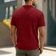 thumbnail image 6 of Dolkfu Short Sleeve True Classic&nbsp;Tees&nbsp;Men Red Pull-on Minimalist Crew Neck T-Shirts Solid Athletic Modern Tops Wine,Xl, 6 of 6