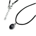 thumbnail image 2 of How Bat Dat About Funny Humor Antiqued Oval Charm Pendant with Black Satin Cord, 2 of 4