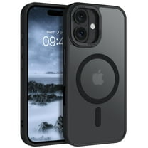 DUEDUE Magnetic iPhone 16 6.1", Compatible with Mag-Safe, Translucent Matte Slim Shockproof Cover Case for iPhone 16 , Black