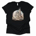 thumbnail image 2 of Victorian Cinderella Shirt, Magic Kingdom Castle Shirt Graphic Design Tee Tops Short Sleeve (Black-2X Large), 2 of 5
