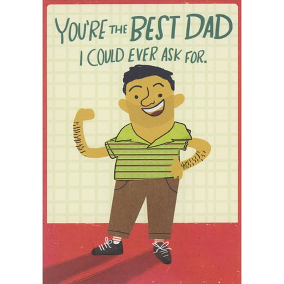 Designer Greetings Best Dad I Could Ask For: Man with Green Shirt and Brown Pants Funny / Humorous 3D Pop Up Father's Day Card from Daughter