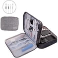 thumbnail image 3 of Bolsa Electrónica Multifuncional Bolsa de Cables Portátil Impermeable para Tableta, Disco Duro Externo, Cargador, Cables, Objetos, Adaptadores, Tarjetas de Memoria, Cables USB (Azul-3 Capas), 3 of 5