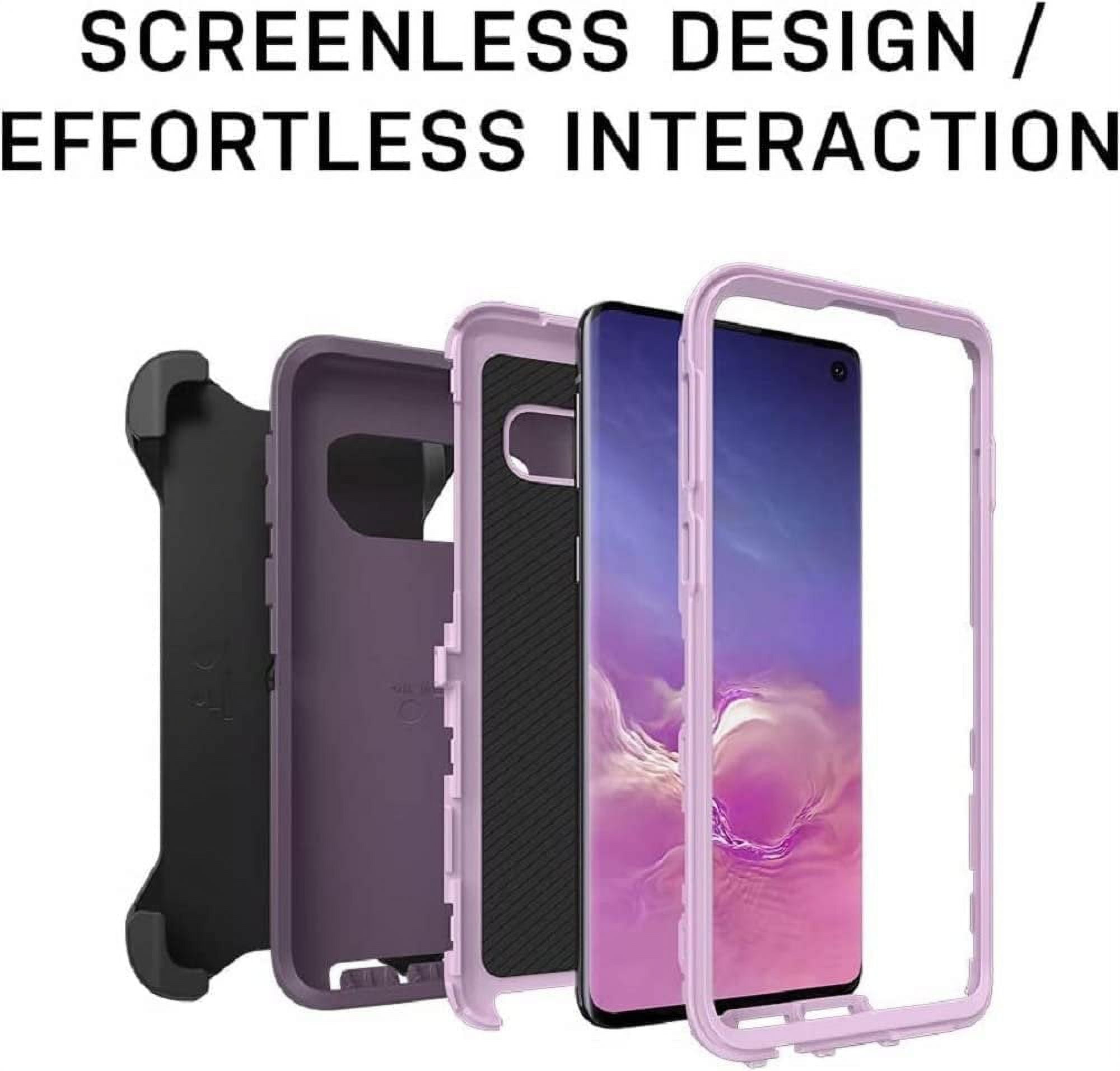 OtterBox Defender Series Screenless Edition Case for Samsung Galaxy S10+ Only - Holster Clip Included - Non-Retail Packaging - Black