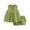 Green, variant on Lovzfmll 2-Piece Girl's Cotton Gauze Skirt Set, Sleeveless Top & Elastic Shorts & A-Line Skirt, Casual Outfits for Toddler 6-12 Months