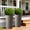 Brown, variant on Auto Beyond 2 Pack Tall 21.7 in Planters for Outdoor Plants Modern Tall Square Planter Box Indoor Outdoor Porch Patio Flower Pot for Garden, (Black)