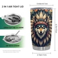 thumbnail image 2 of Vaso Oasisdream de acero inoxidable de 600 ml con estampado de lobos, 2 of 6