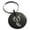 Black, variant on Stainless Steel Menacing Hydra Engraved Small Medallion Circle Charm Keychain Keyring