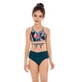 thumbnail image 5 of Shadoumai Girls Swimsuits Size 10-12 Cutout Bikini Sets Spaghetti Strap Tankini Sets 3 Piece Cutout Girls Bathing Suits Size 7-8, 5 of 7