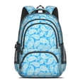 thumbnail image 2 of Paisley and Damask Blue Pattern Cute School Backpack Bag with Padded Back and Adjustable Shoulder Straps 16.9 X 12.6 X 5.9 Inches, 2 of 5