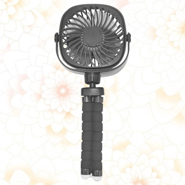 OULII Pram Fan Rechargeable Clip Fan Black Color USB Rechargeable for Summer Use 1Pcs
