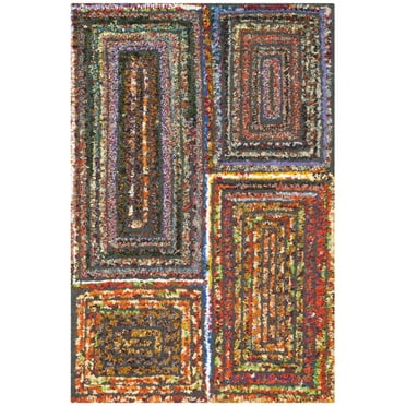 SAFAVIEH Nantucket NAN609A Handmade Charcoal Rug