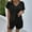 Black, variant on Tbopshirt Women's 2 Piece Outfits Women's Summer Short Sleeve V-neck Tops Shorts Comfortable Homewear Two-piece Set Wide Leg Pants