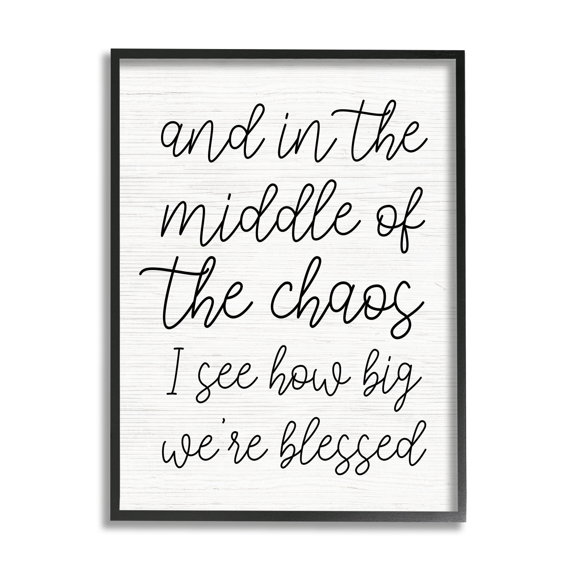 Stupell Industries How Big We're Blessed Uplifting Inspirational Painting Gray Framed Art Print Wall Art