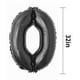 thumbnail image 4 of Bewildely Globo decorativo de papel de aluminio con número de 32 pulgadas, cumpleaños para niños y adultos Kits de decoración para fiestas negro cero, 4 of 6