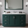 thumbnail image 2 of Wyndham Collection Miranda 60" Wood&Metal Single Bathroom Vanity in Green/Nickel, 2 of 7