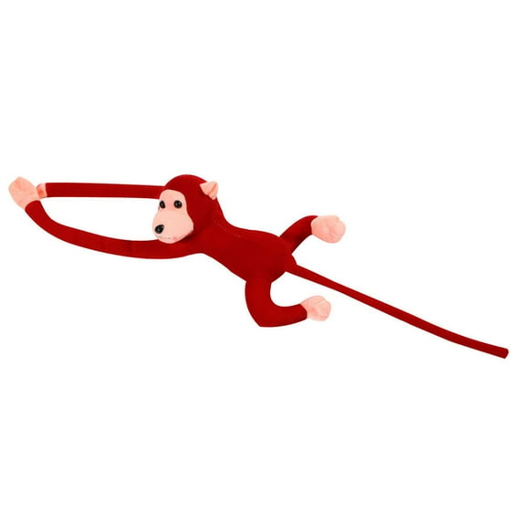 Ayyufe Stuffed Monkey Plush Toy Doll Long Arm Hanging Gibbons Kids Birthday Gift Red