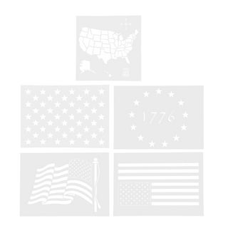 USA flag stencil - American flag stencil for wall painting, wood sings,  fabrics decor. Reusable and durable.