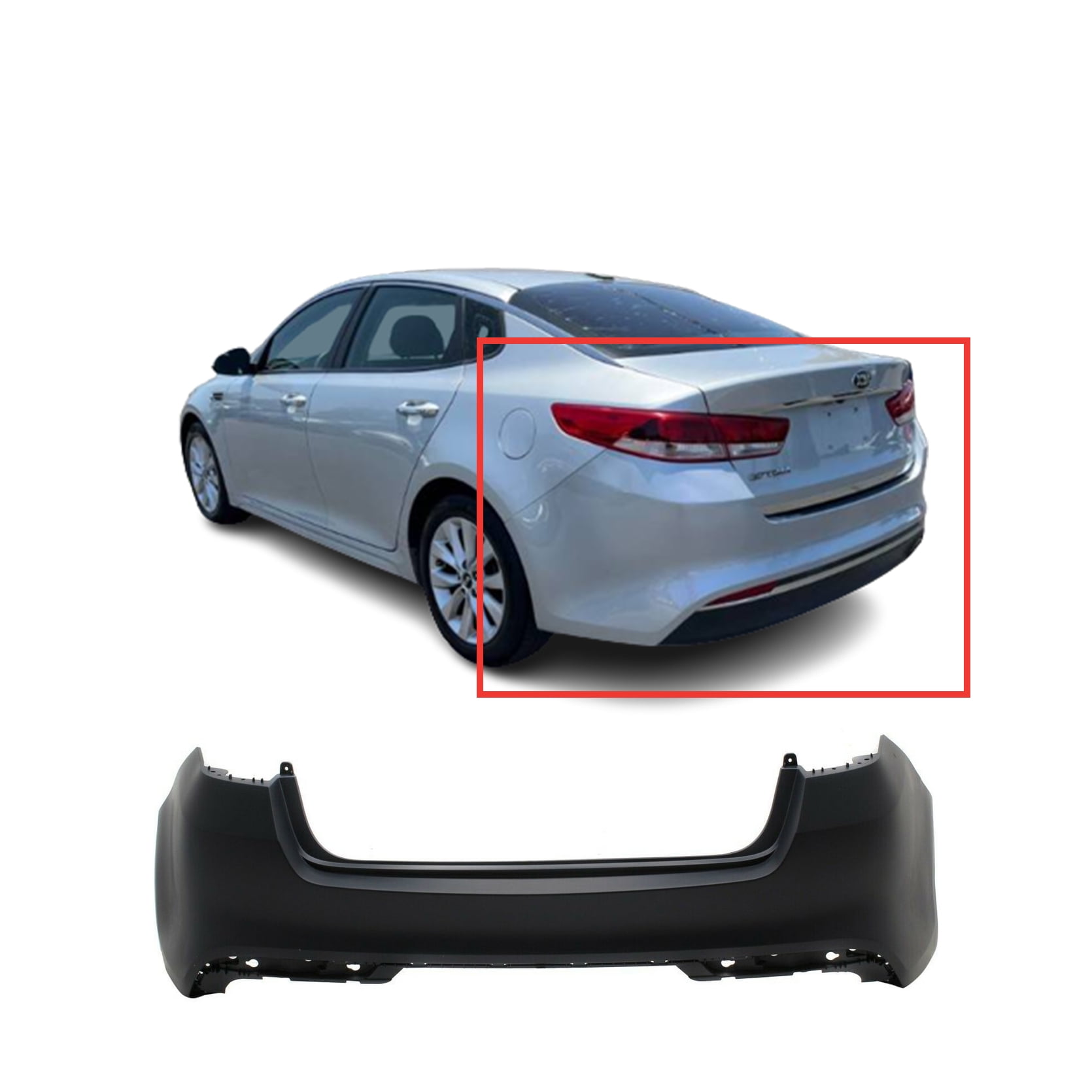 Rear Bumper Cover for 20162018 Kia Optima EX LX SX SXL S 86611D5000