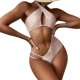 thumbnail image 1 of Gibobby Traje de Baño Sexy Bikini Traje de baño unido con un hombro teñido con sexy Lady Bikini(Rosa,M), 1 of 4